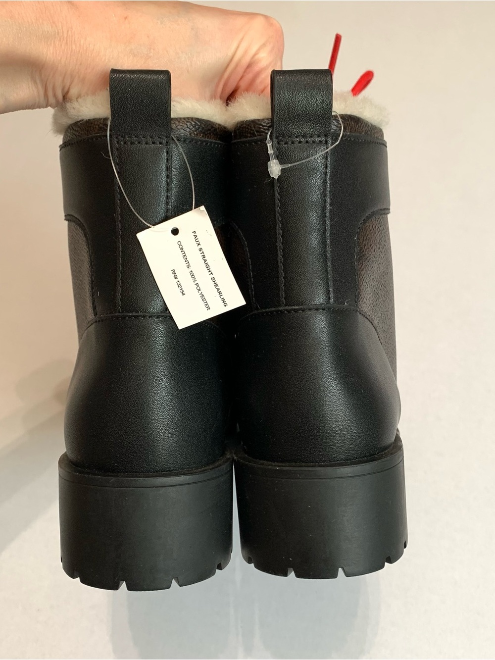 Coach Women's Size 8 Lorraine Booties Signature Leather Black/Mahogany Monogram - Picture 6 of 8